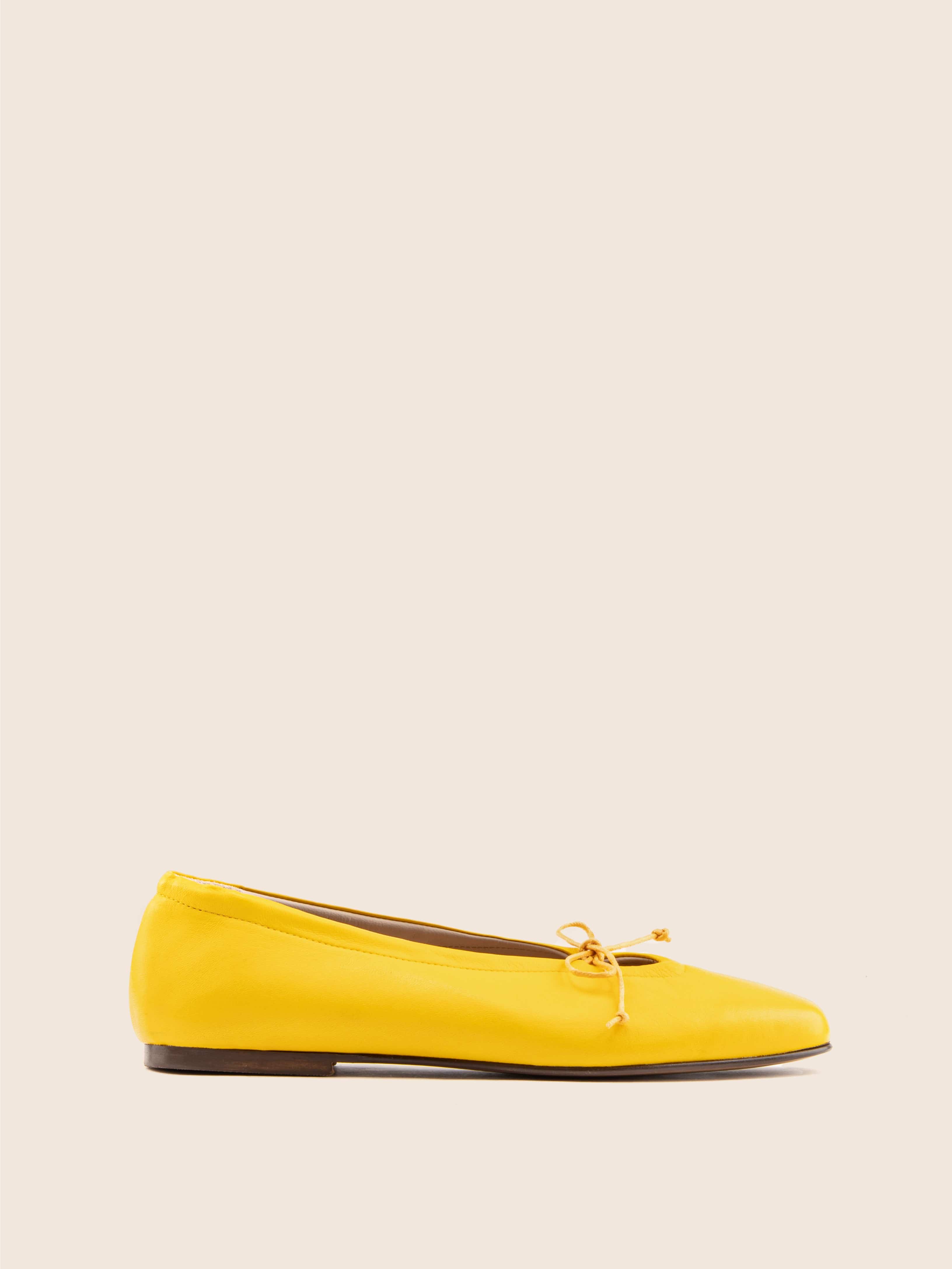 yellow ballerina flats