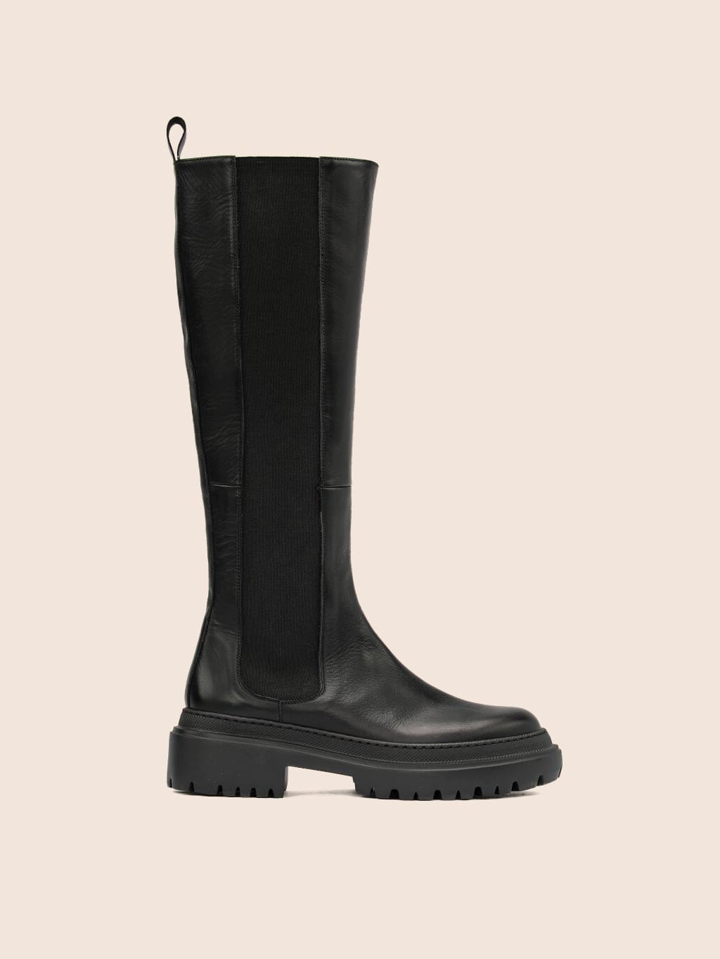 Maguire Monza Leather Knee High Boots Black