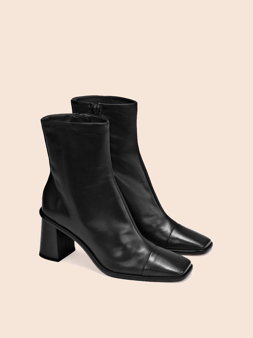Maguire Avila Leather Heeled Boots Black