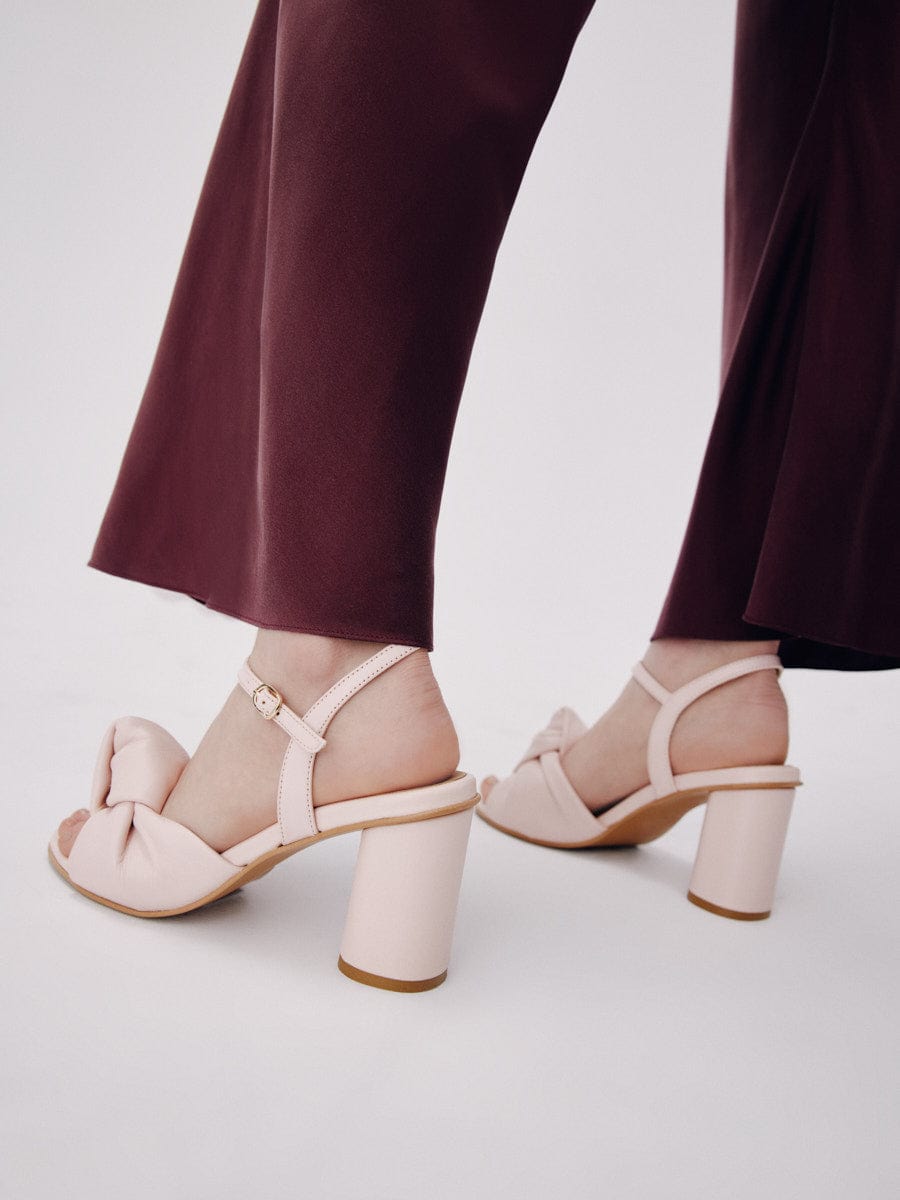 Maguire Noto Leather Knotted High Heels Blush