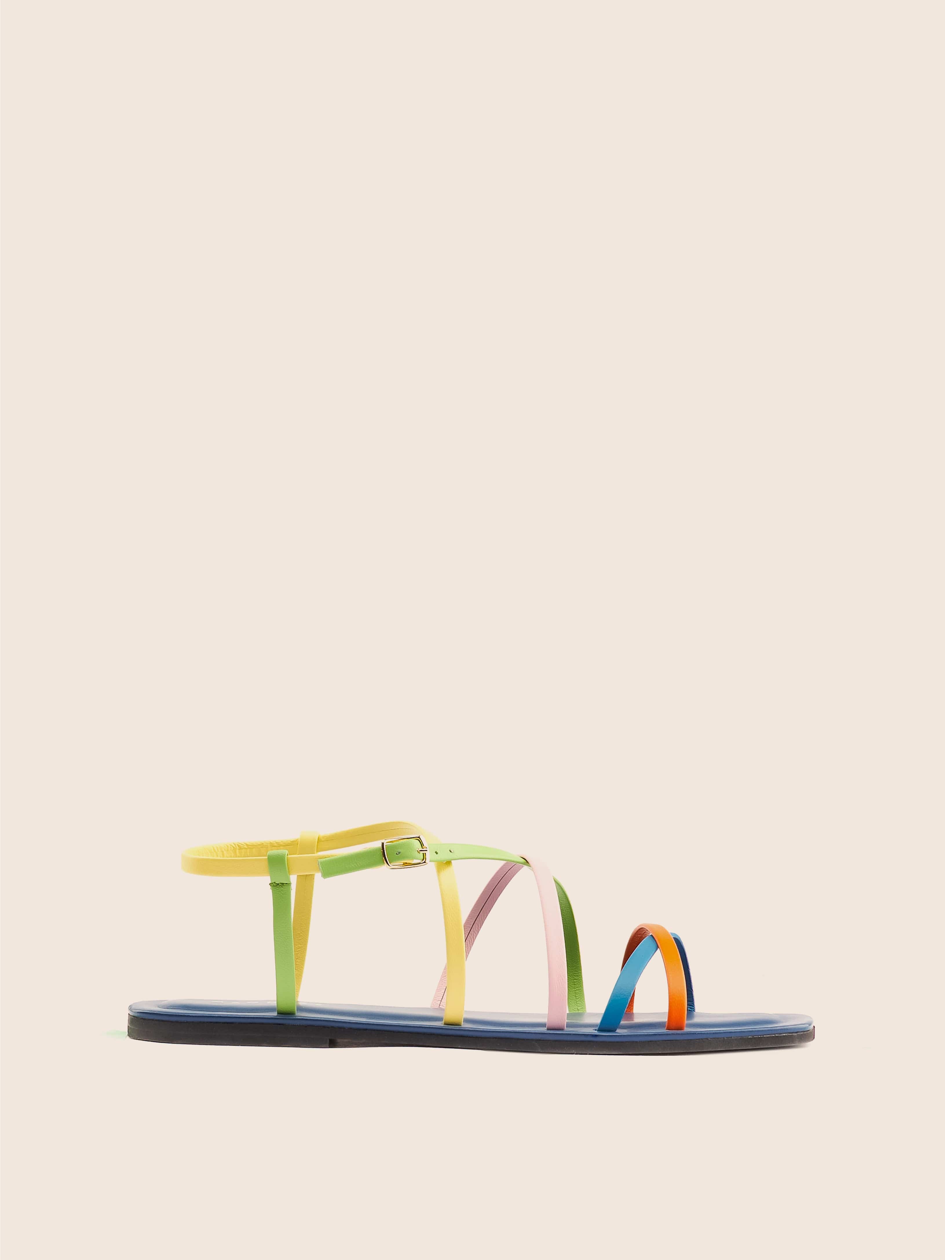 Rainbow coloured online sandals