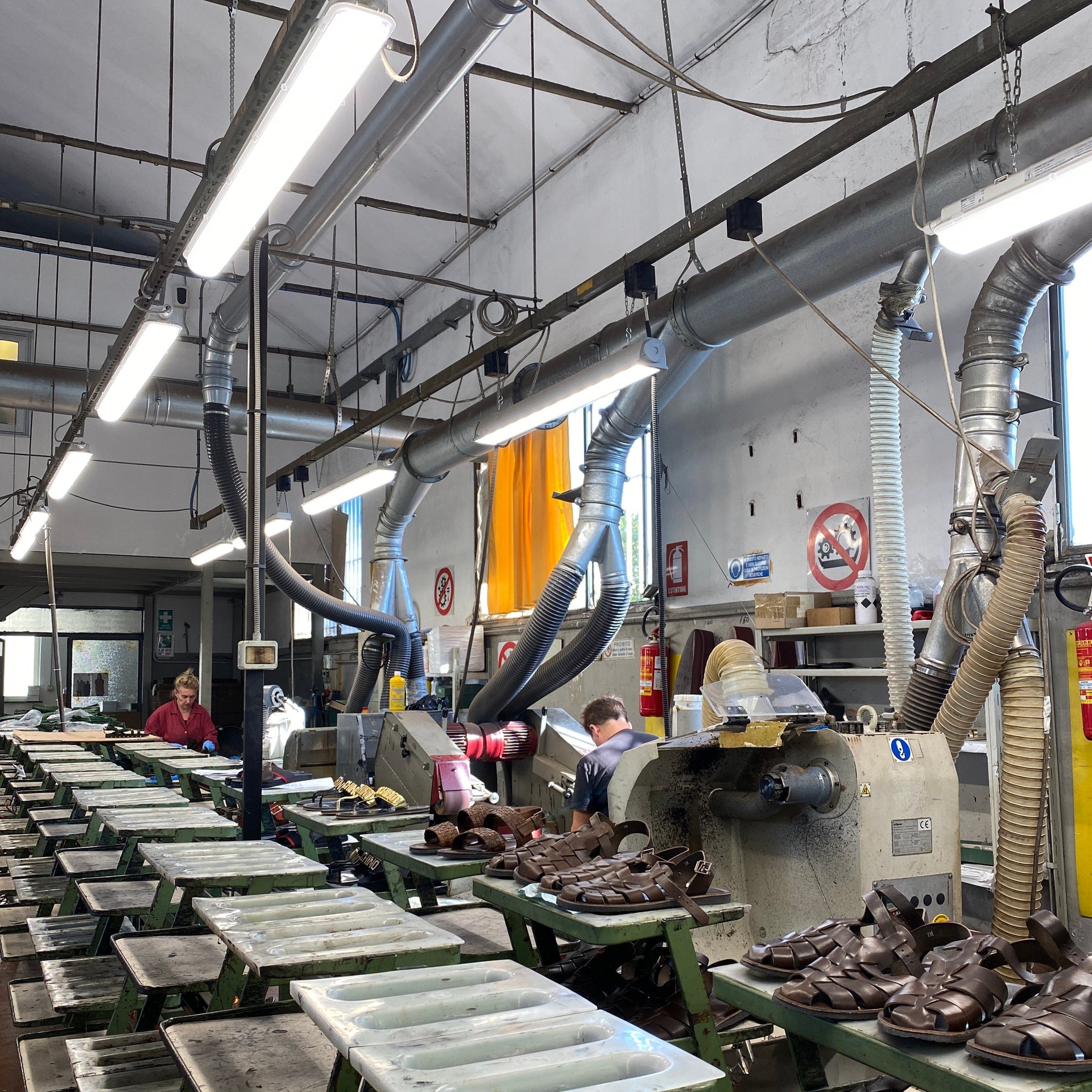 Behind the scene. Factory in Italy