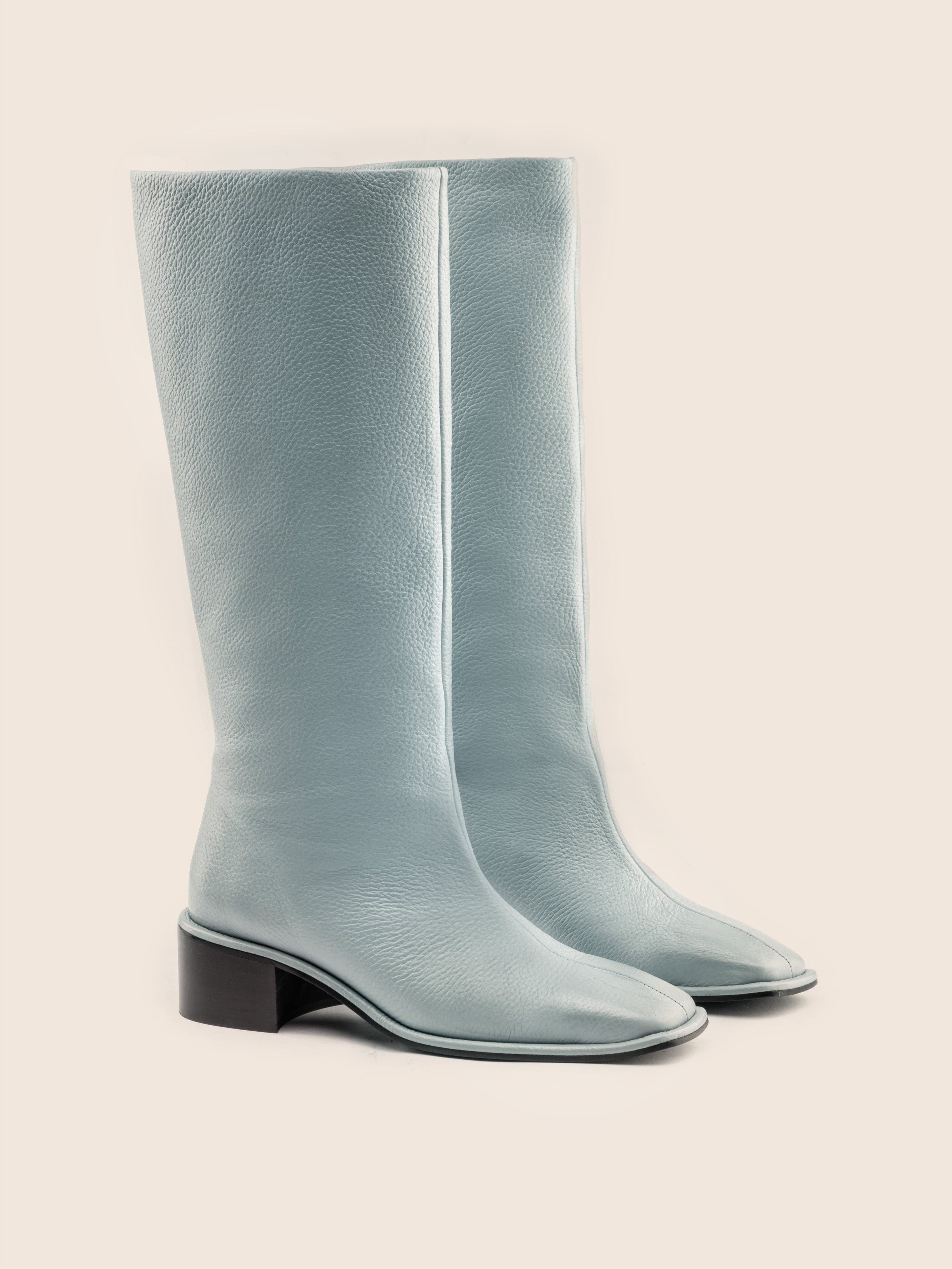 Maguire Carmona Leather Knee-High Boots - Denim