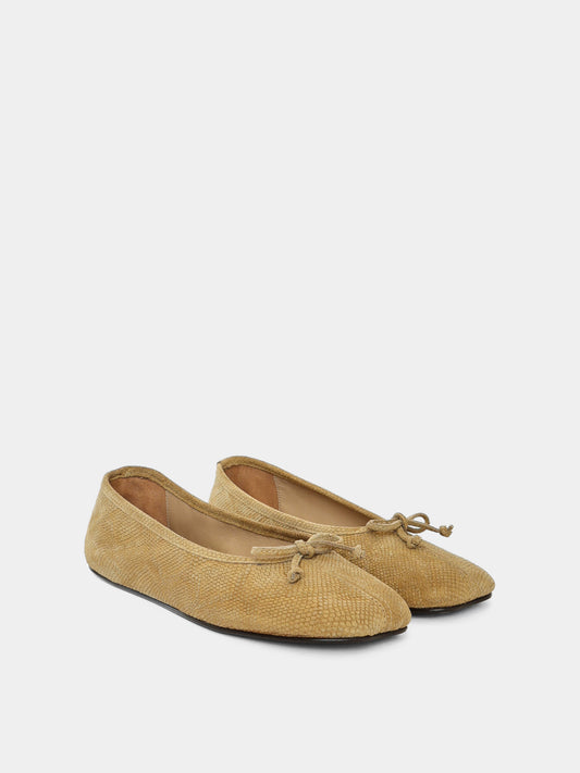 Esla Ballerine Tan Snake