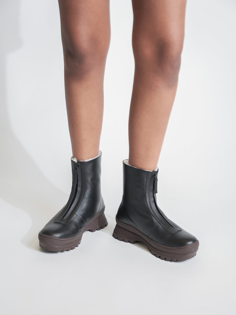 Estrella Botte Doublée Combo Brun