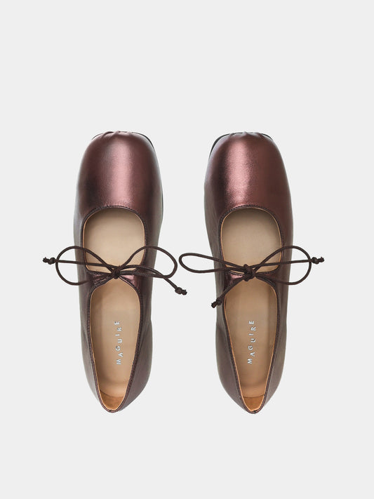 Gaia Brown Metallic Ballerina