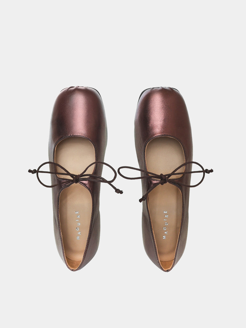 Gaia Ballerine Brown Métallique