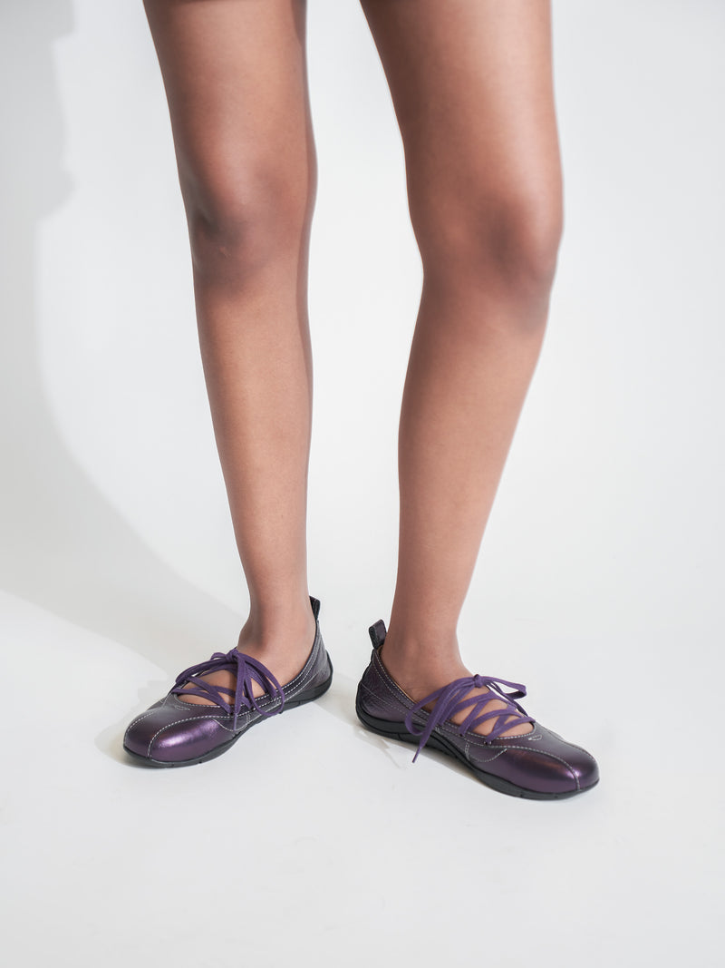 Zava Purple Metallic Ballerina