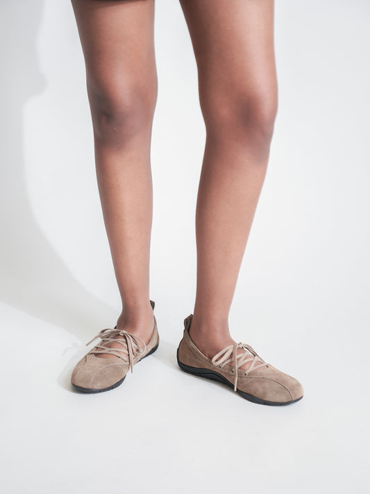Zava Ballerine Taupe Suède