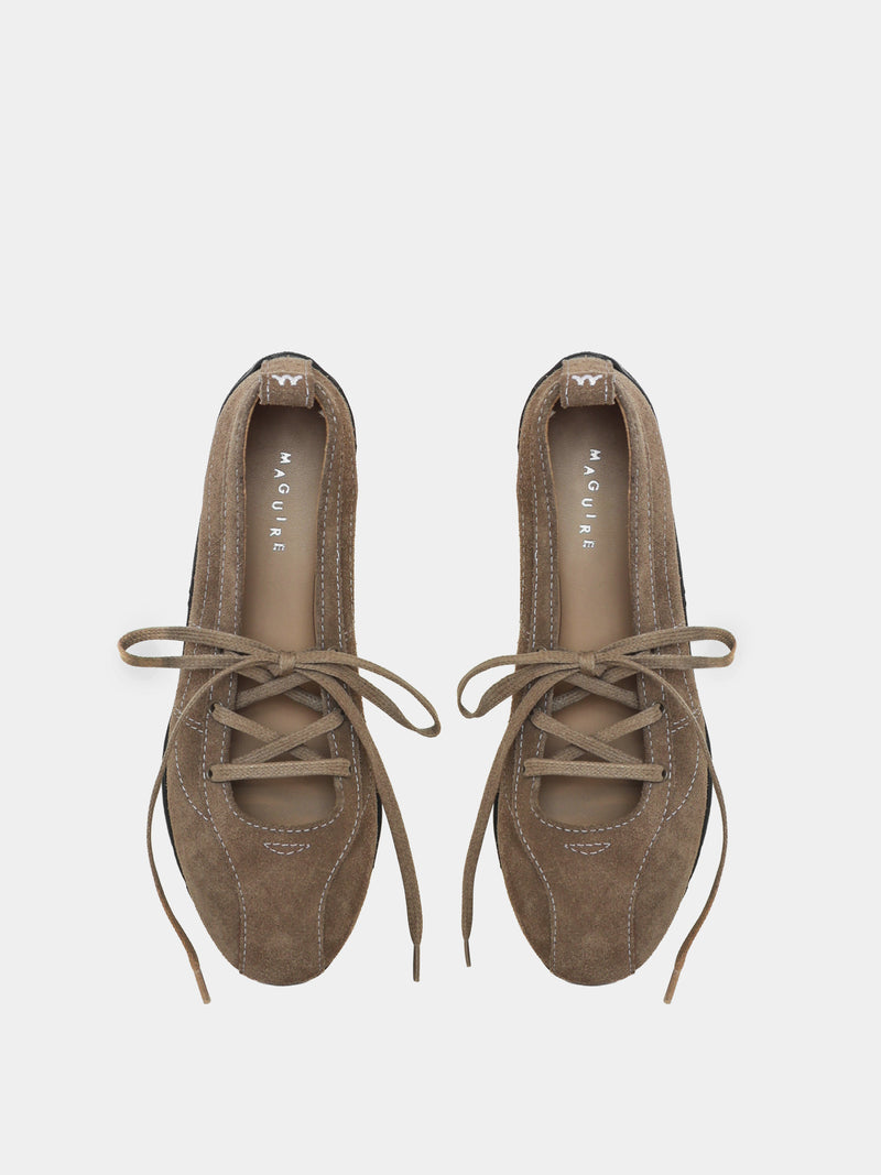 Zava Ballerine Taupe Suède