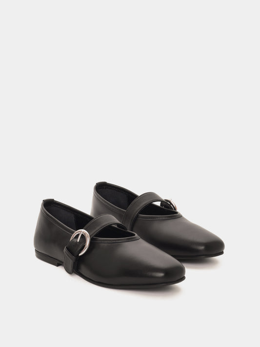 Black mary jane ballet flat