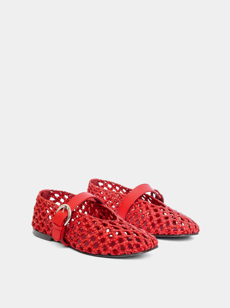 Aveiro Ballerine Woven Red