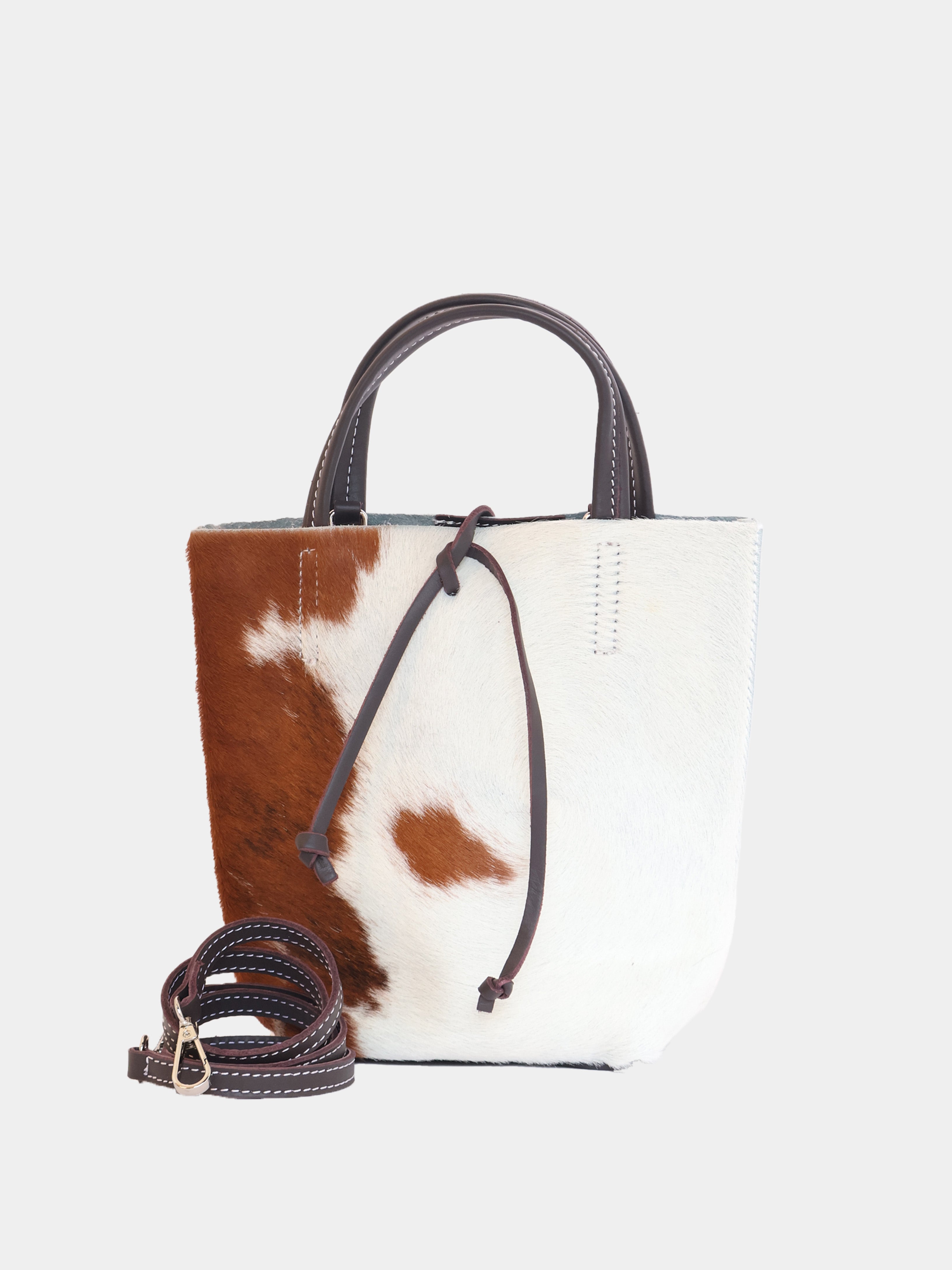 Carpi Leather Cow Print Mini Tote Bag | Maguire Shoes