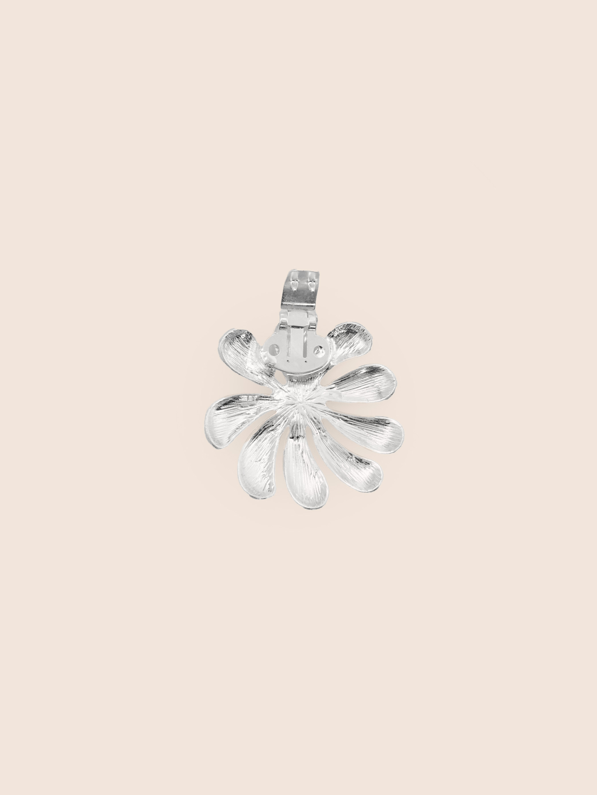 Pearl Flower Clip Silver