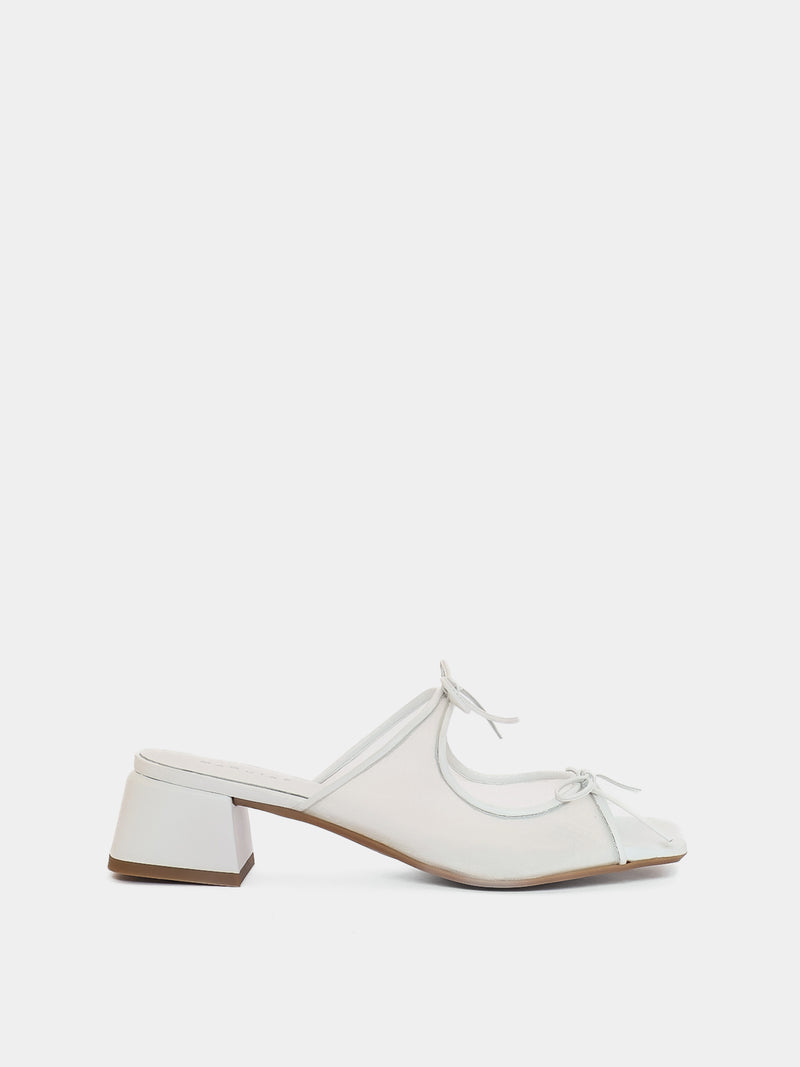 White shoe on a white background