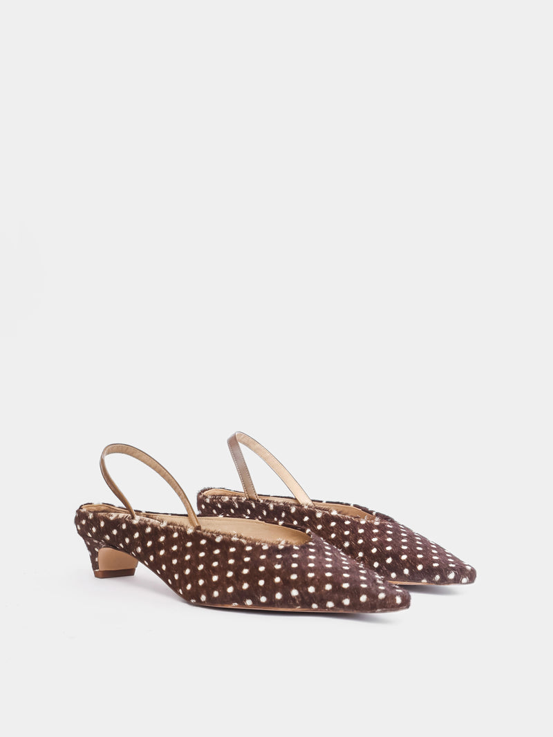 Floresta Brown Polka Dots Pump