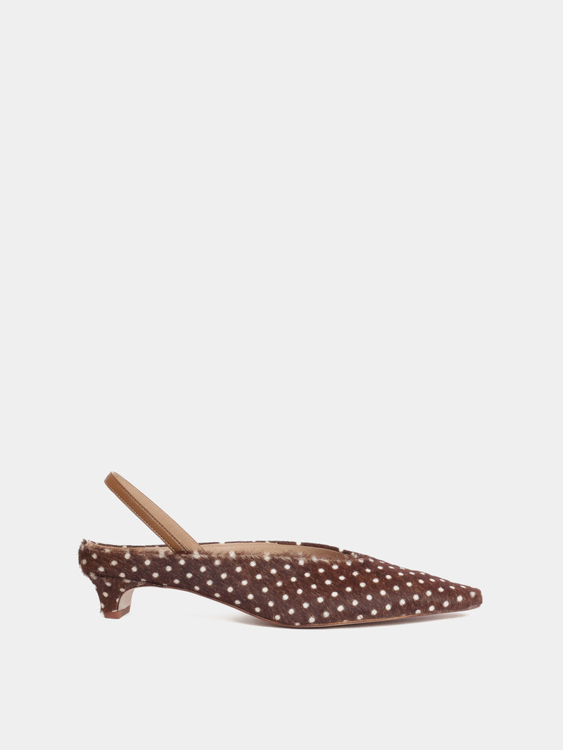 Floresta Brown Polka Dots Pump