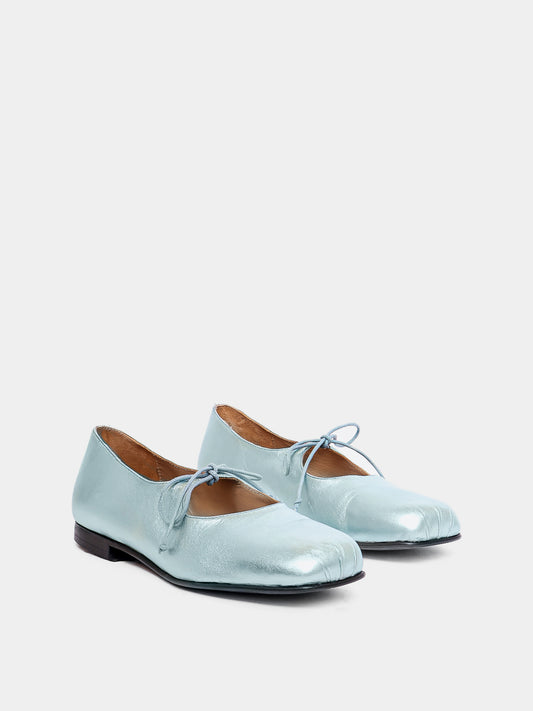 Gaia Blue Metallic Ballerina