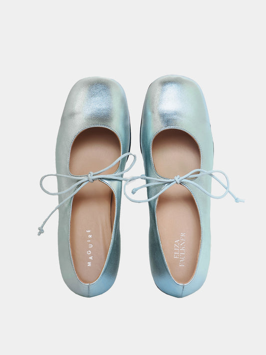 Gaia Blue Metallic Ballerina