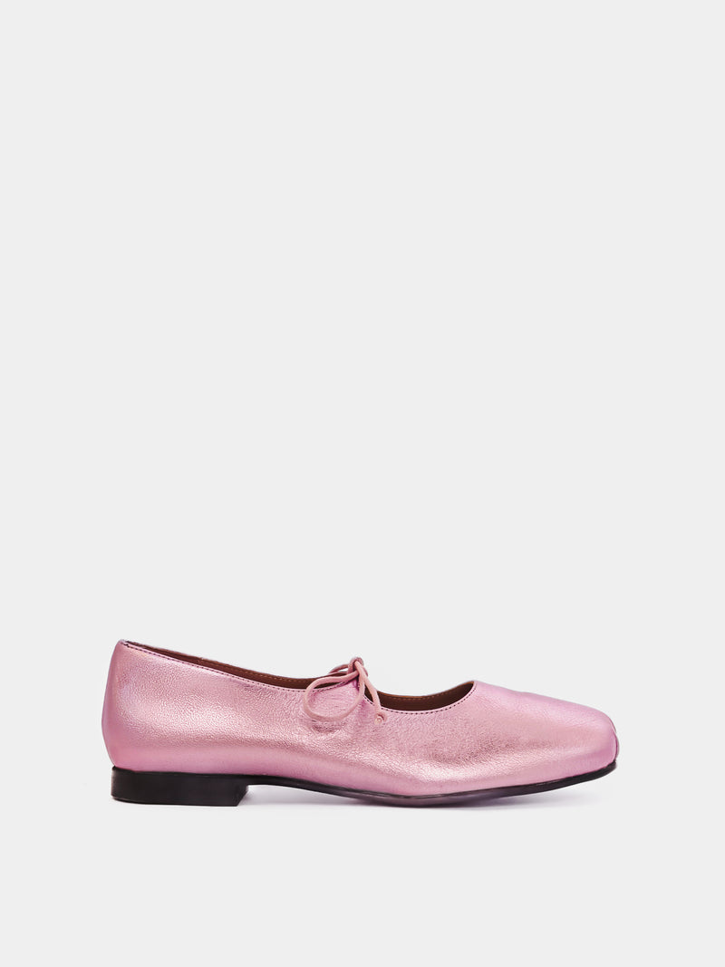 Gaia Ballerine Rose Métallique