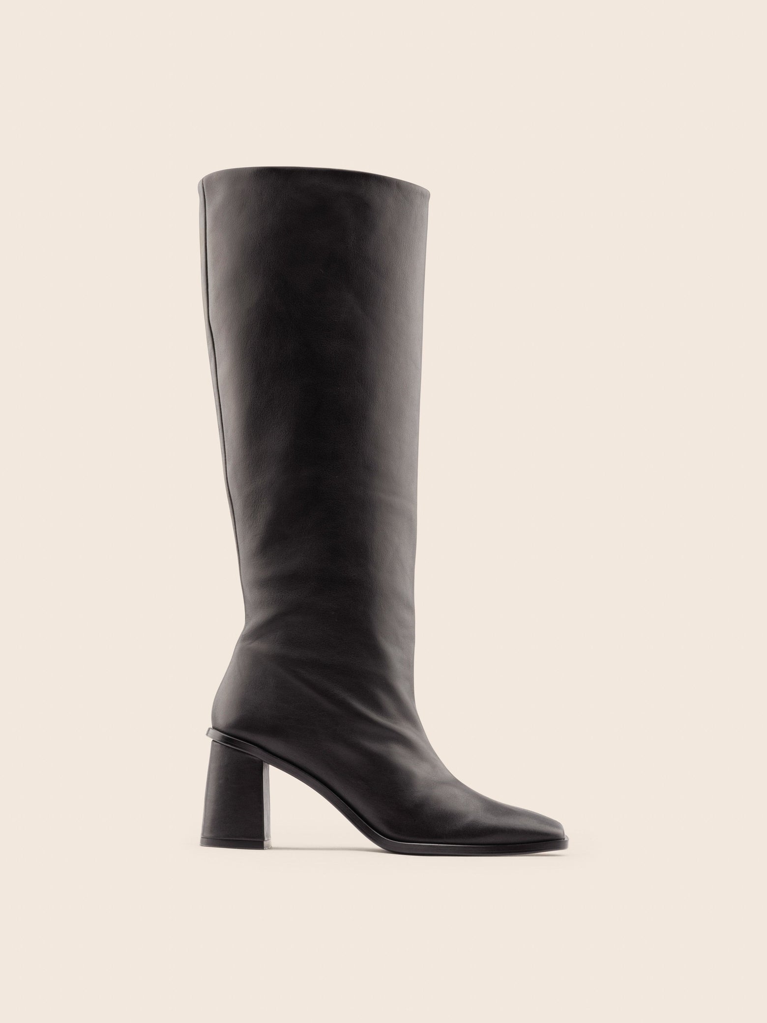 Lorca Black Leather Knee-High Boots | Handmade | Maguire Shoes
