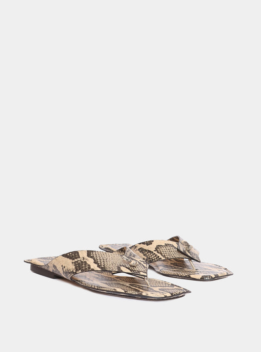 Flip Flop sandal with snake print