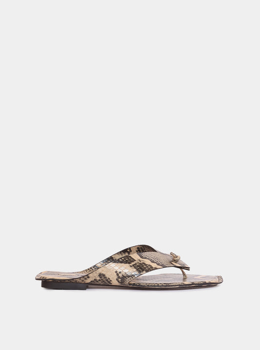 Flip Flop sandal with snake print