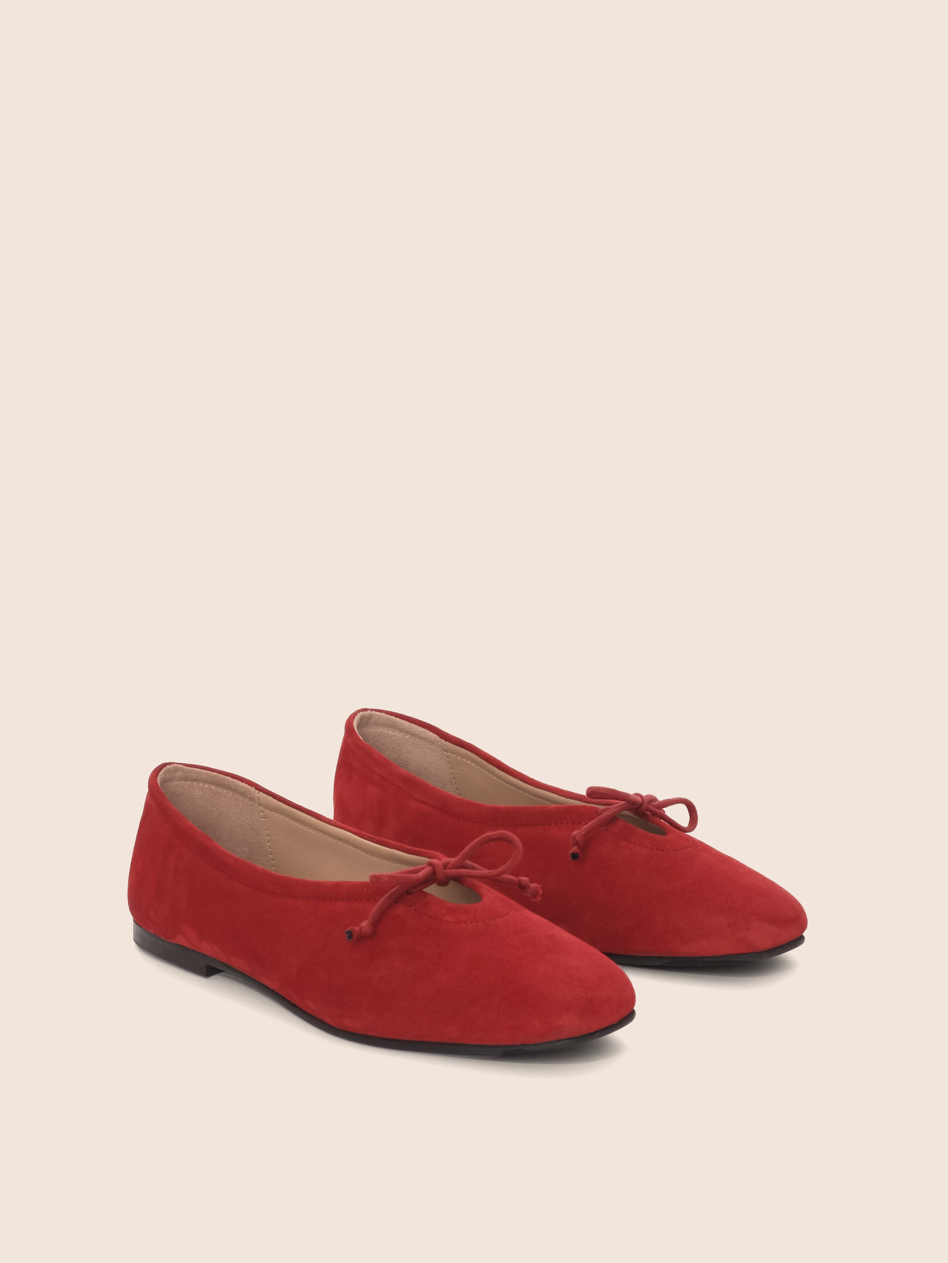 Prato Red Leather Ballet Flats | Maguire Shoes