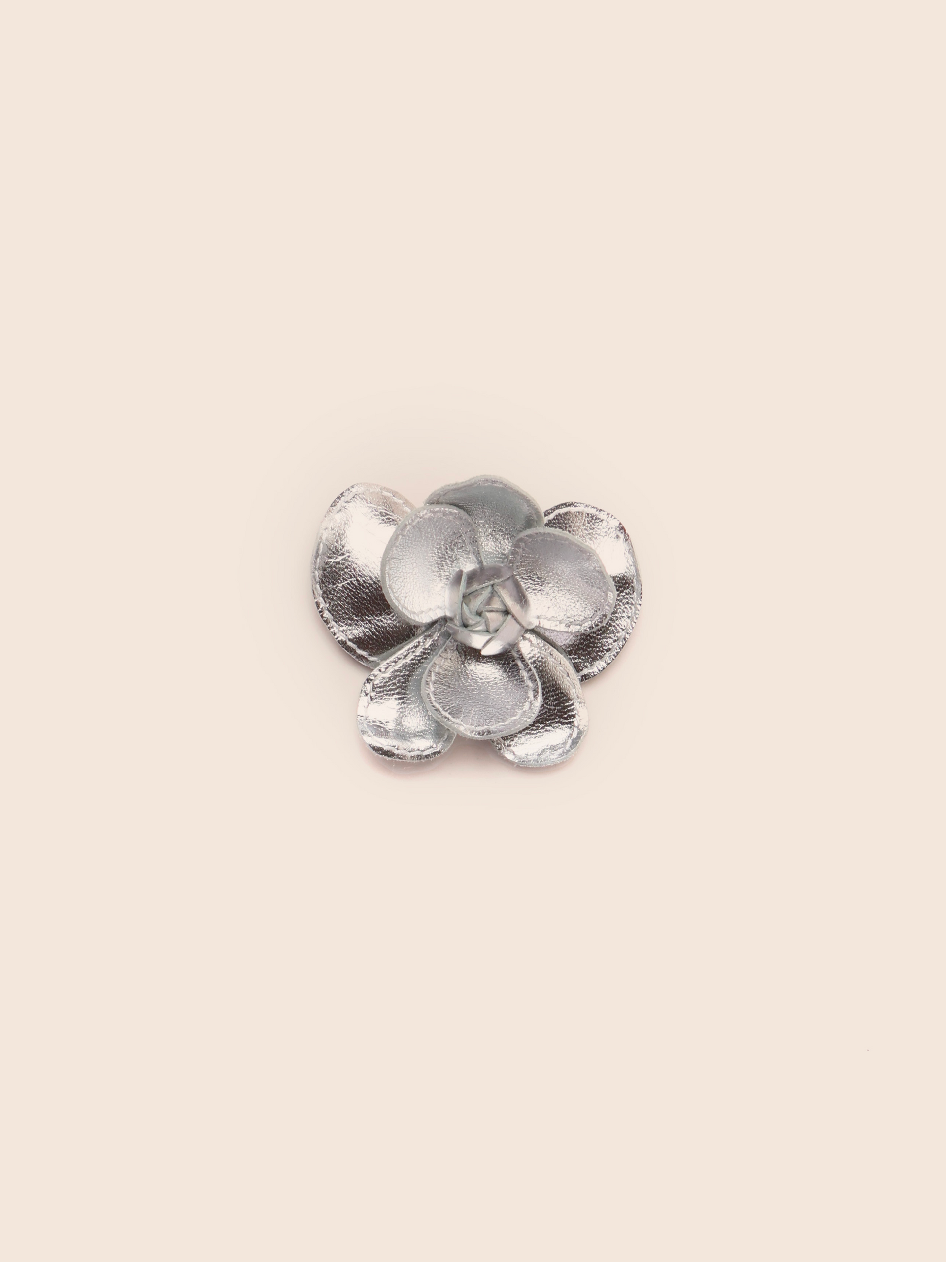 Stitch Flower Clip Silver