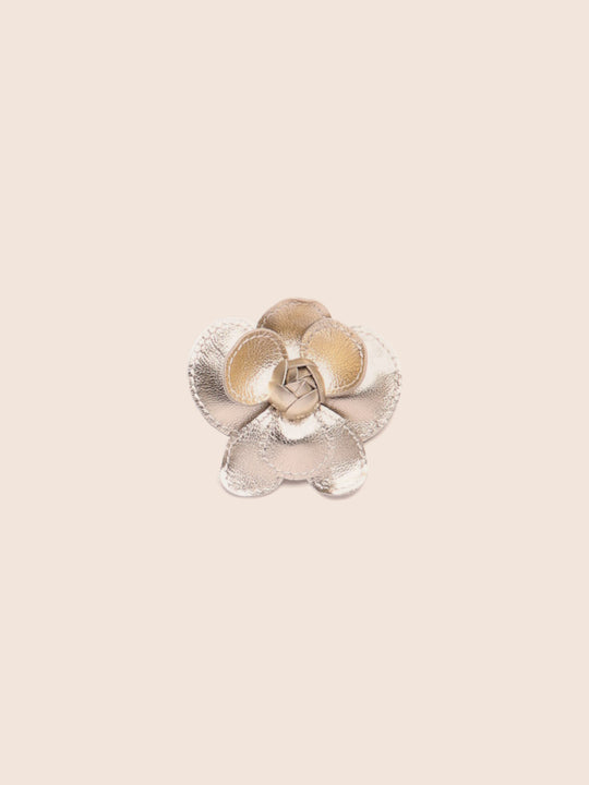 Stitch Flower Clip Gold