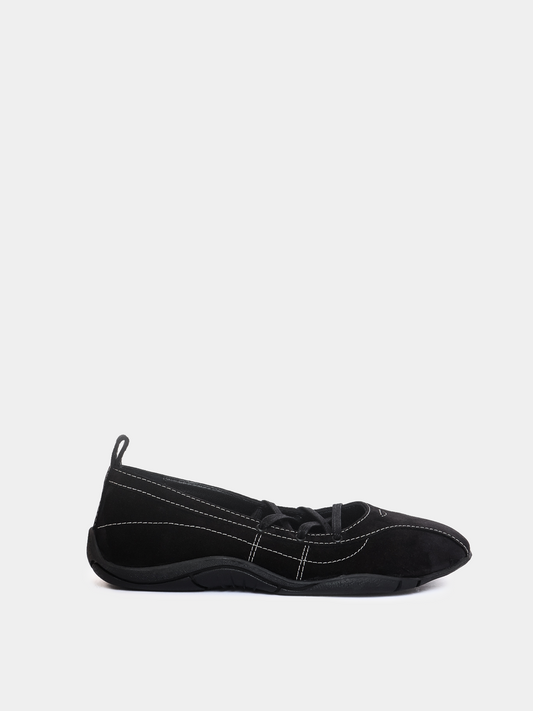 Zava Ballerine Noir Suède