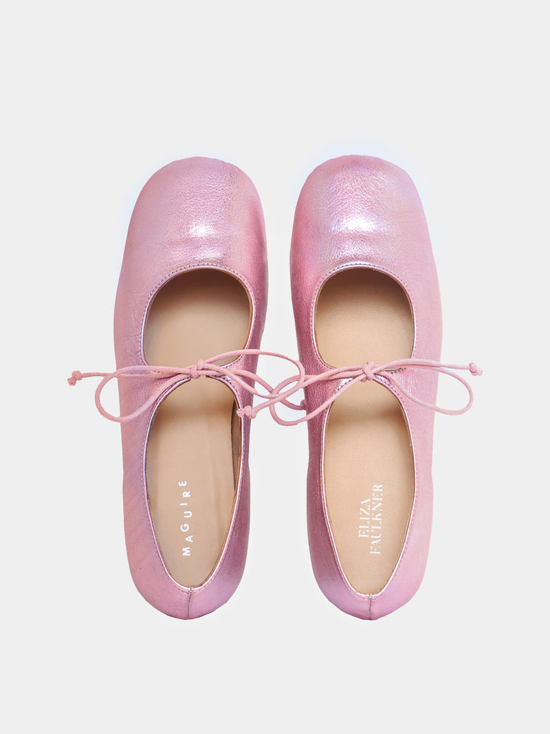 Gaia Ballerine Rose Métallique