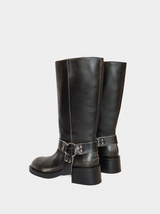 Lucca Brushed Black Boot