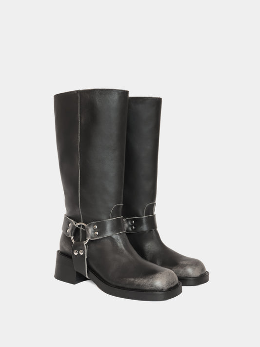 Lucca Brushed Black Boot