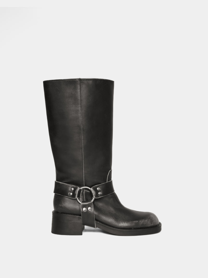 Lucca Brushed Black Boot