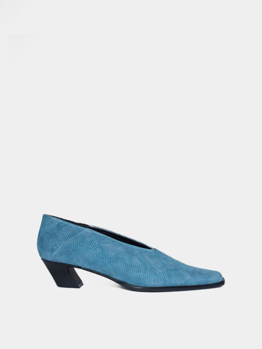Soria Blue Snake Heel