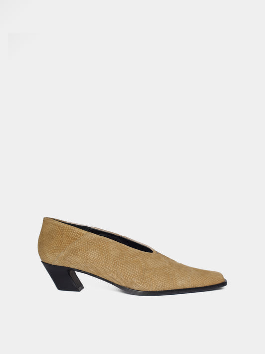 Soria Tan Snake Heel