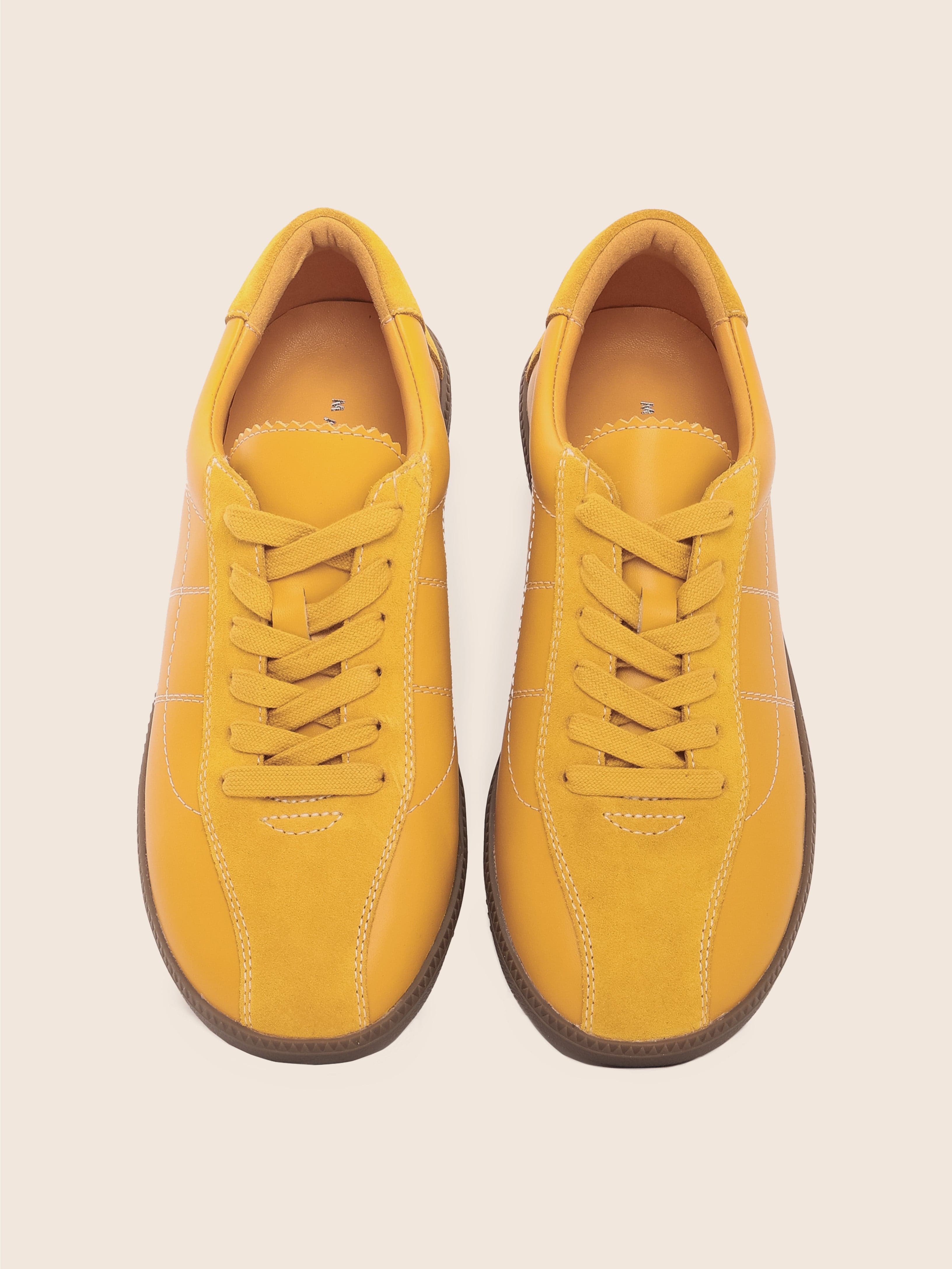 Simone Yellow Vintage Sneaker | Maguire Shoes