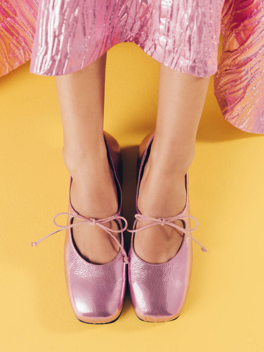 Gaia Pink Metallic Ballerina