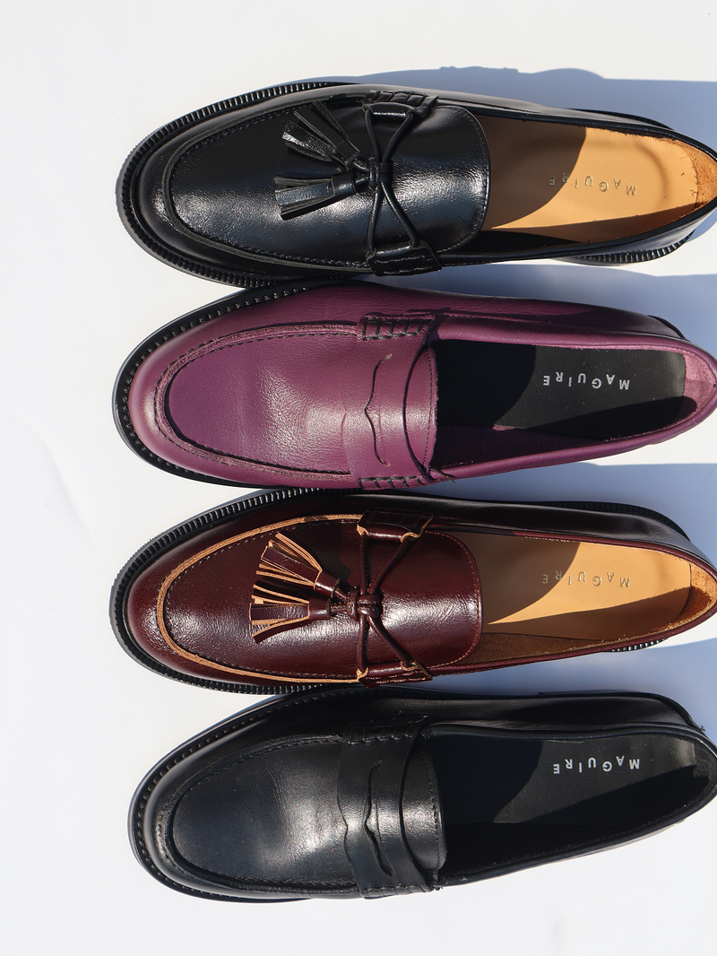 Napoli Black Leather Penny Loafer | Maguire Shoes Napoli Black Leather Penny Loafer | Maguire Shoes