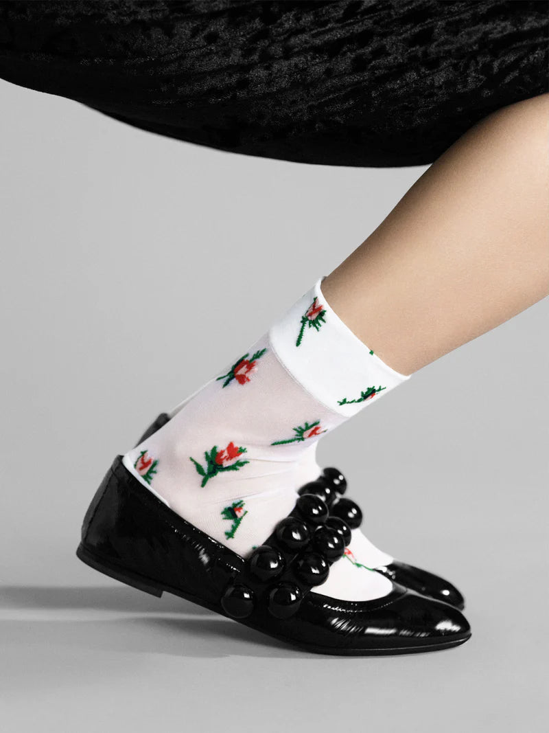 Rosebud Sheer Crew White