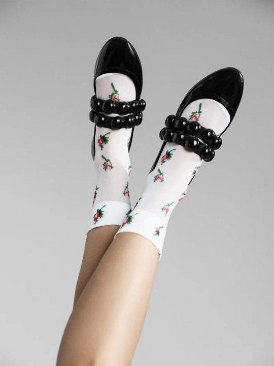 Rosebud Sheer Crew White