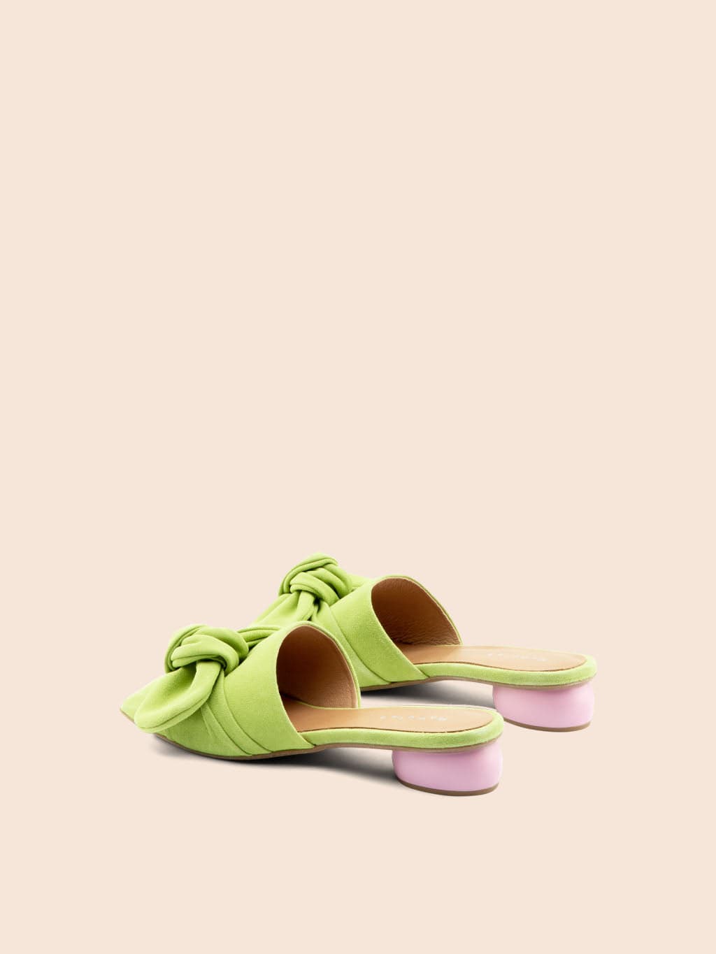 Maguire Modena Leather Colour Blocked Heeled Mules - Green